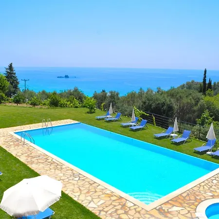 Studio Apartments With Pool Panorama Sea View Pelekas Beach Corfu Lägenhet Pelekas